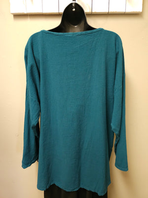 2 Color Ways - Flattering  "Abby" with a Hi-low Hemline and Long Sleeves