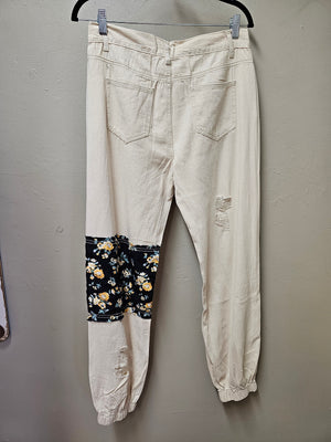 Arty Jogger Style, Embroidery with a Patchwork Style Pants