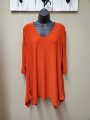 BEST SELLER COLORS - Flattering Fit & Flair Tunic with 3/4 Sleeve - You-nique Bou-tique