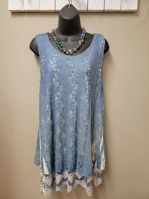2 Color Ways - Layered Lace Tunic