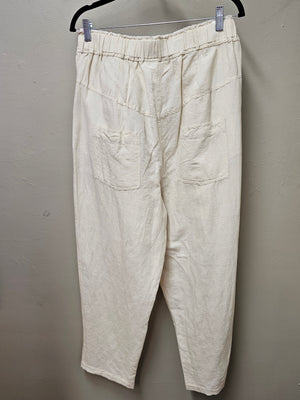 "LOVE" Pants with Cotton Voile Embroidery  Stitched Details
