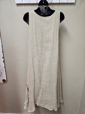 Bohemian Earthy Style Linen Dress