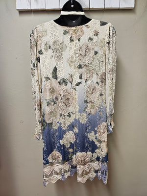 2 Colorways - Elegant Lacey  Floral Tops