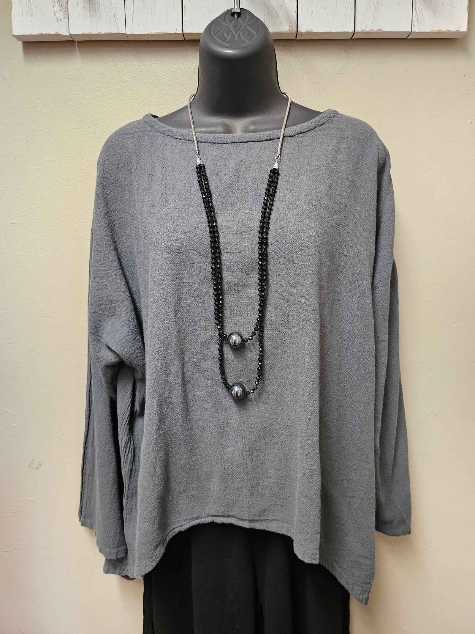 OMG 2 Color Ways - Flattering  "Abby" with a Hi-low Hemline and Long Sleeves