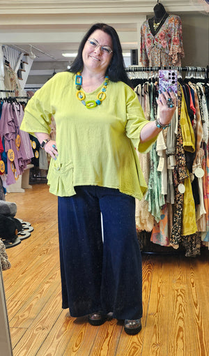 7 Color Ways - Fun Oversized Top with a Loose "Pocket" One Size