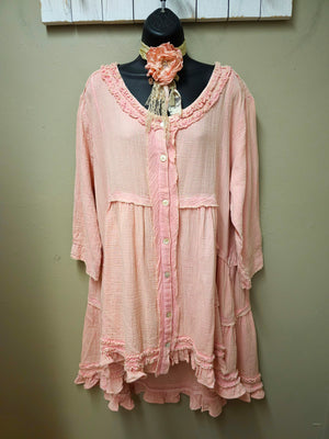 2 Colorways - Dreamy and Flowy Hi-Lo Tunic Top