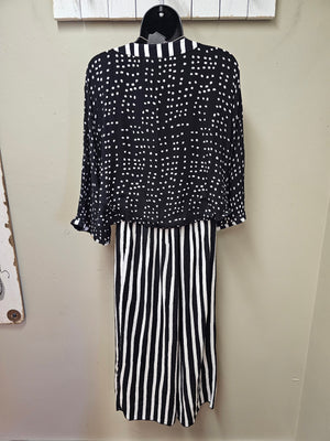 FINAL SALE WAS $116.99  Fun Short Black and White Spots & Stripes Jacket