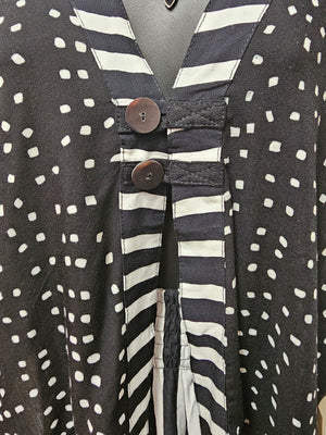 FINAL SALE WAS $116.99  Fun Short Black and White Spots & Stripes Jacket