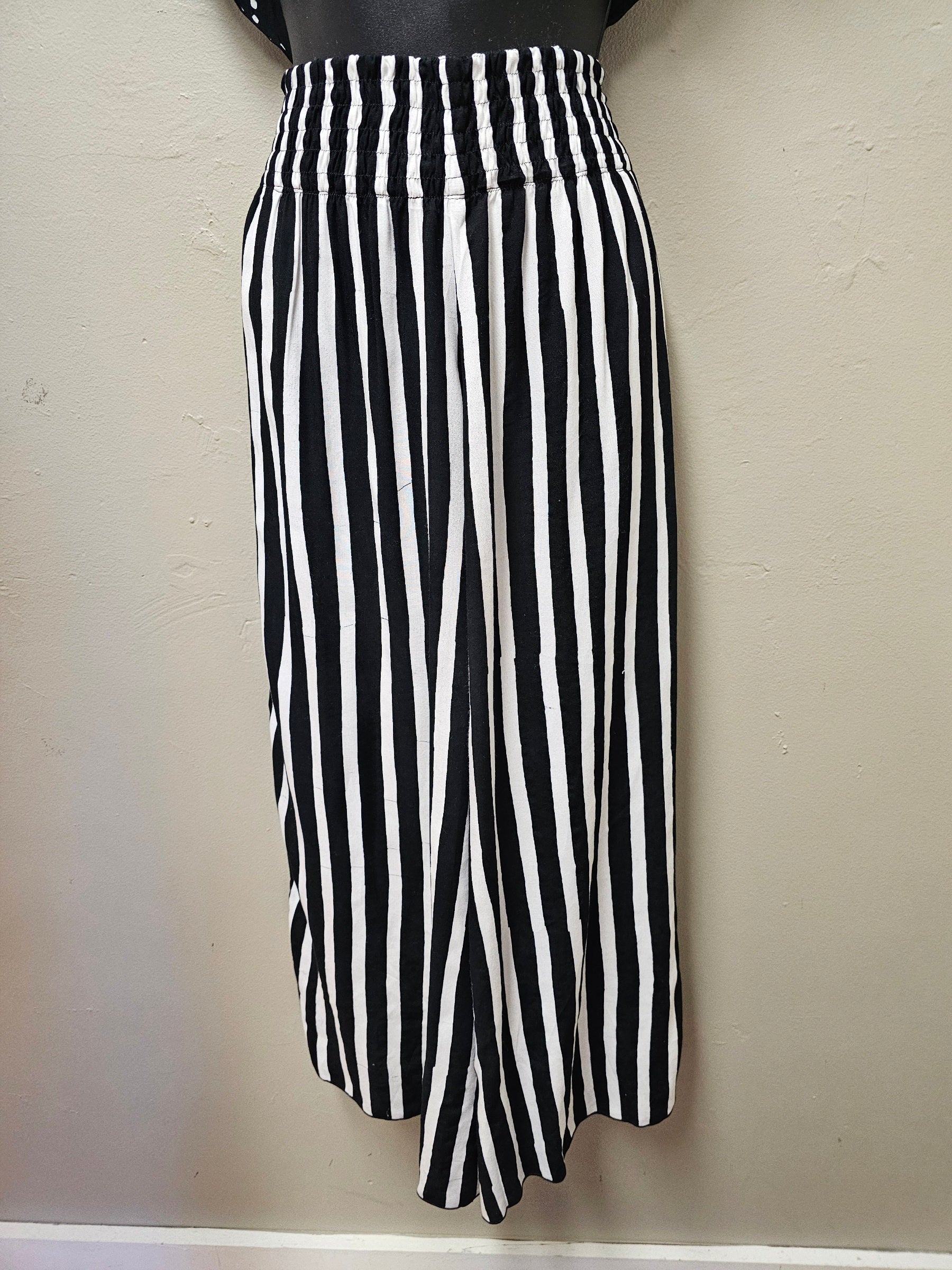 FINAL SALE WAS $129.99  Fun Large Striped Pants with Elastic Waistband