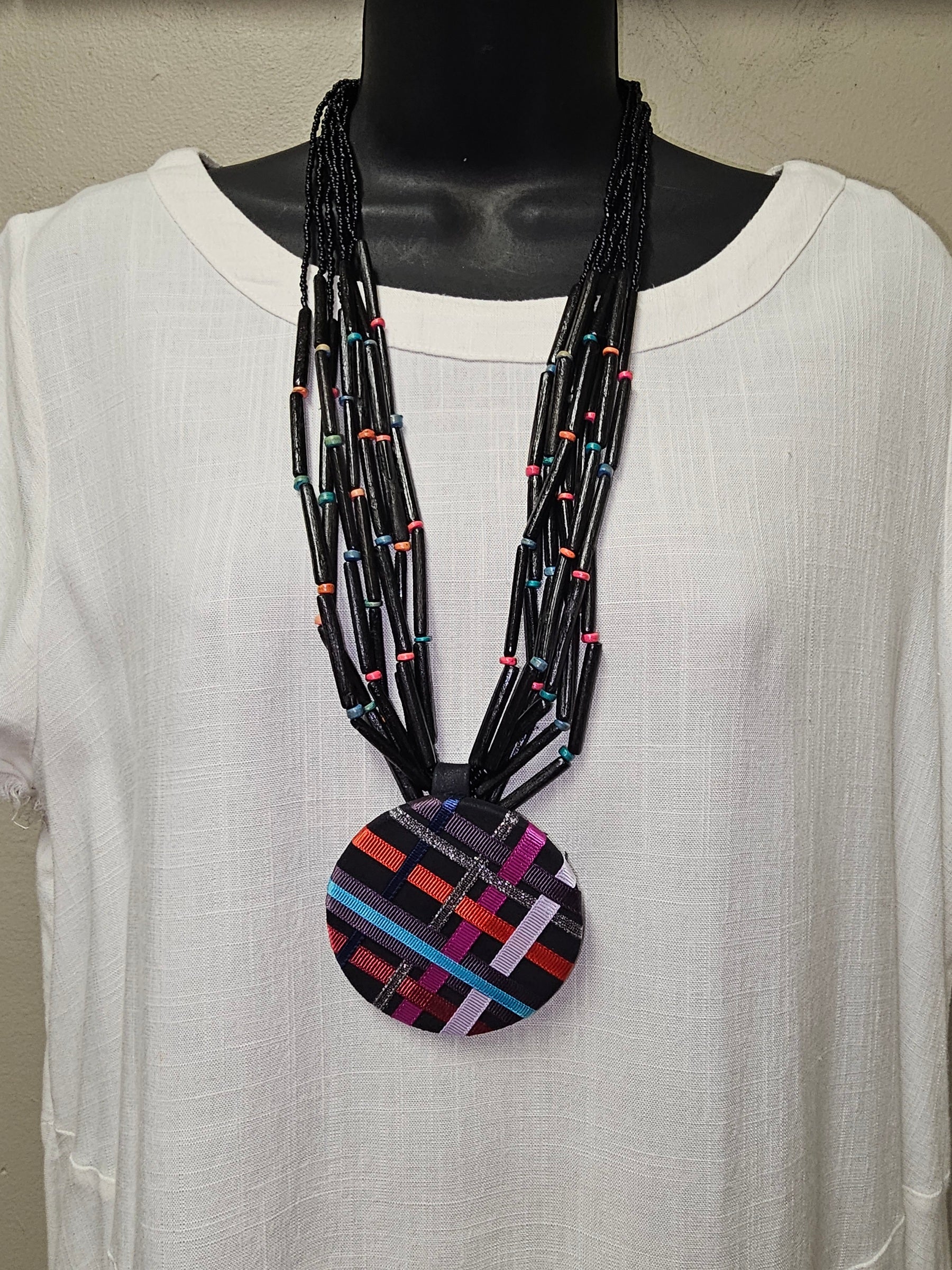 Colorful Ribbon  Necklace