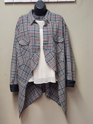 Dressy Woven Plaid Cardigan/Jacket Seams by Sarah