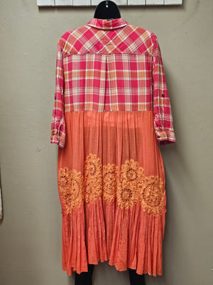 Gorgeous Pink and Orange  Cardigan/Jacket Seams by Sarah