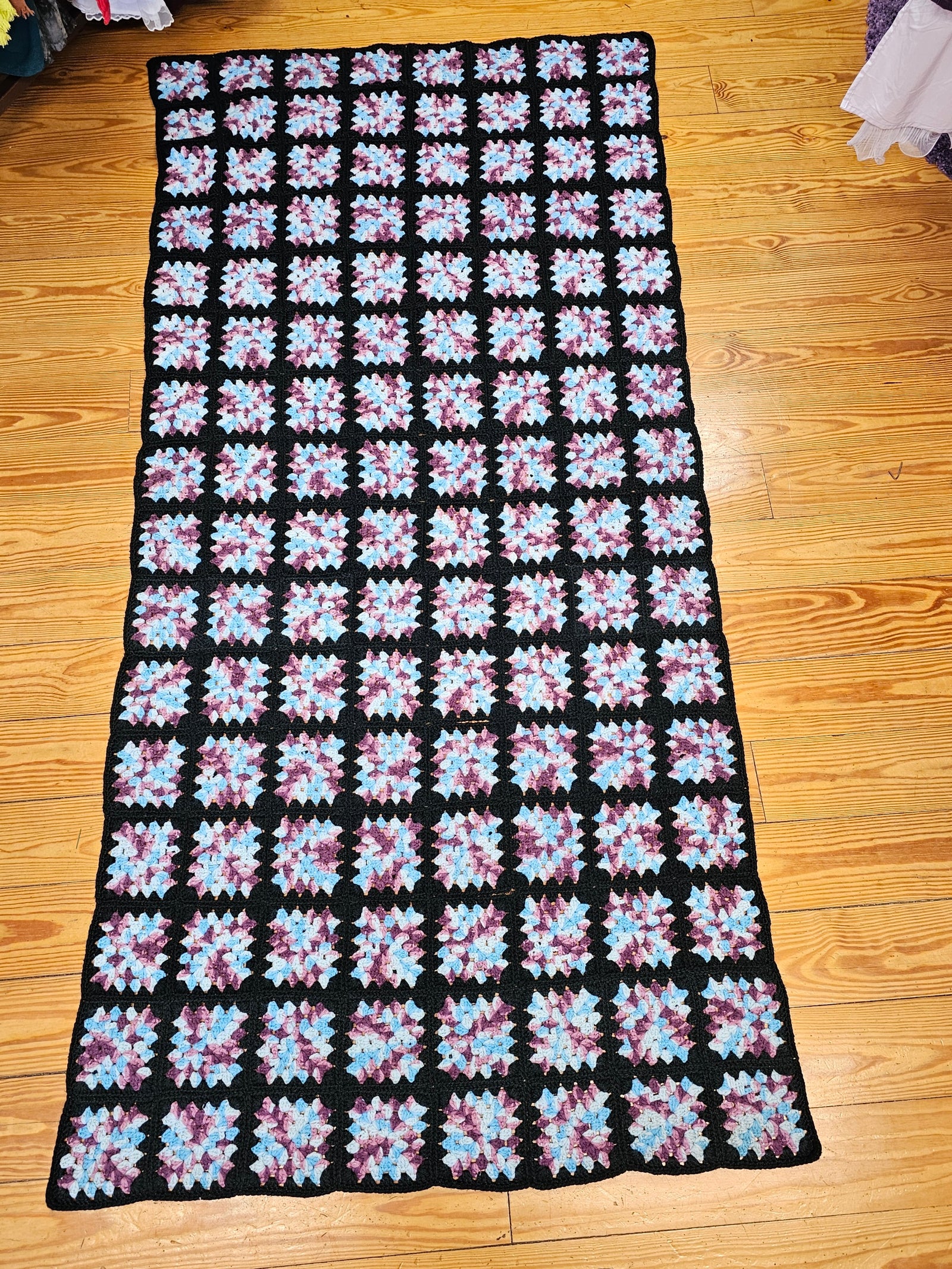 Lovely Handmade Granny Square Throw