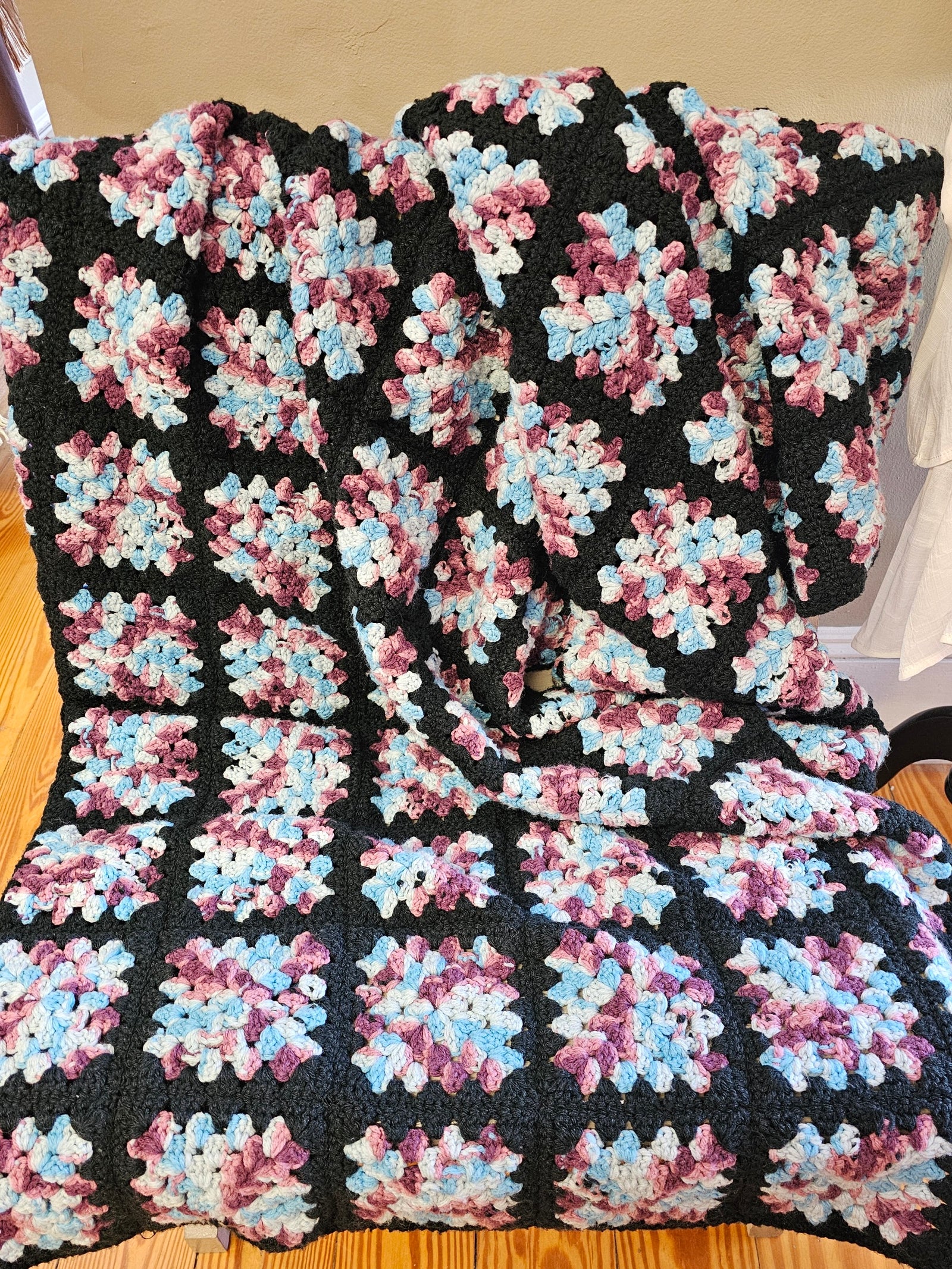 Lovely Handmade Granny Square Throw