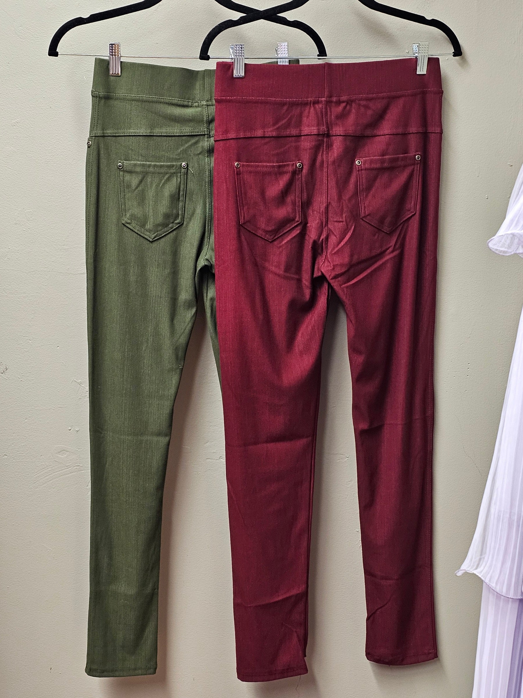 FINAL SALE was $29.99 - 10 Colorways -  Jeggings with Back Pockets