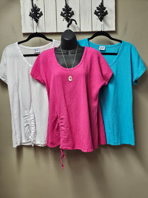 3 Color Ways - Sweet "Ana" Drawstring Top