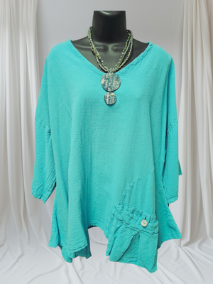 10 Color Ways NEW COLORS - Fun Oversized Top with a Loose "Pocket" One Size