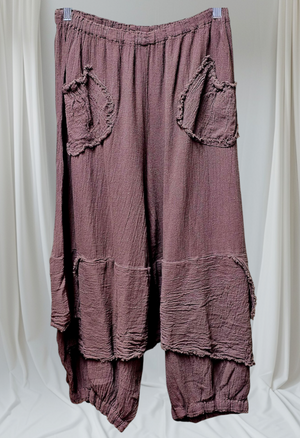 2 NEW Color Ways - Bohemian Style  "Guchi" Pants One Size