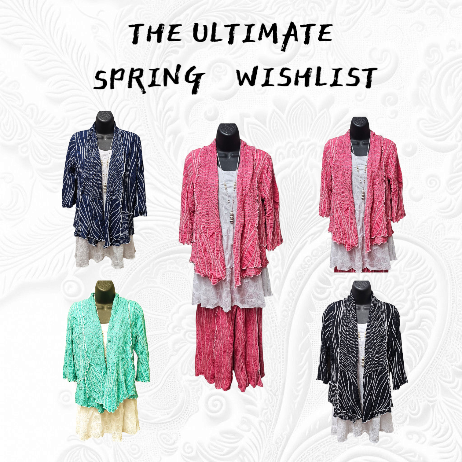 4 Color Ways - Classy No Button Jacket  Made in the USA