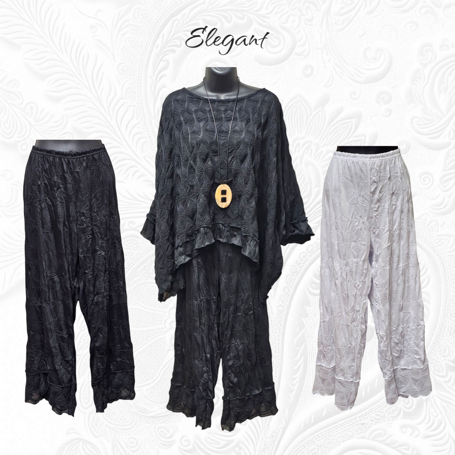 2 Color Ways - Elegant Solid Color Pants Made in the USA