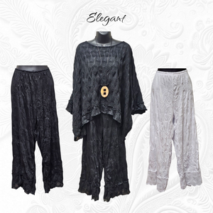 2 Color Ways - Elegant Solid Color Pants Made in the USA