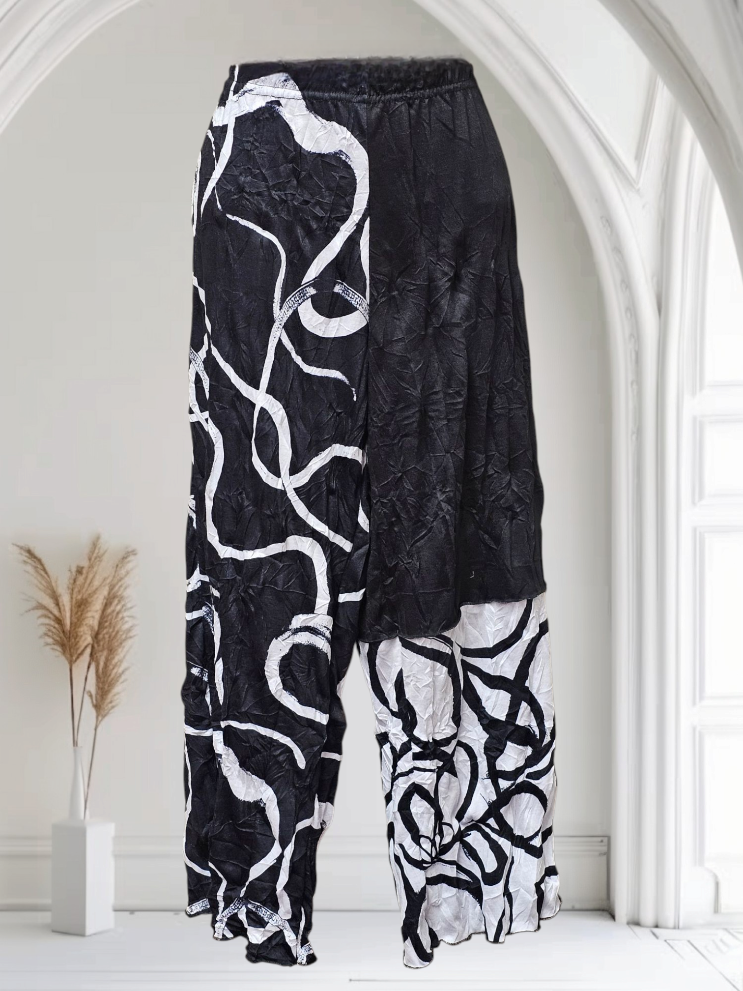 Classy Artsy Black & White Pants Made in the USA