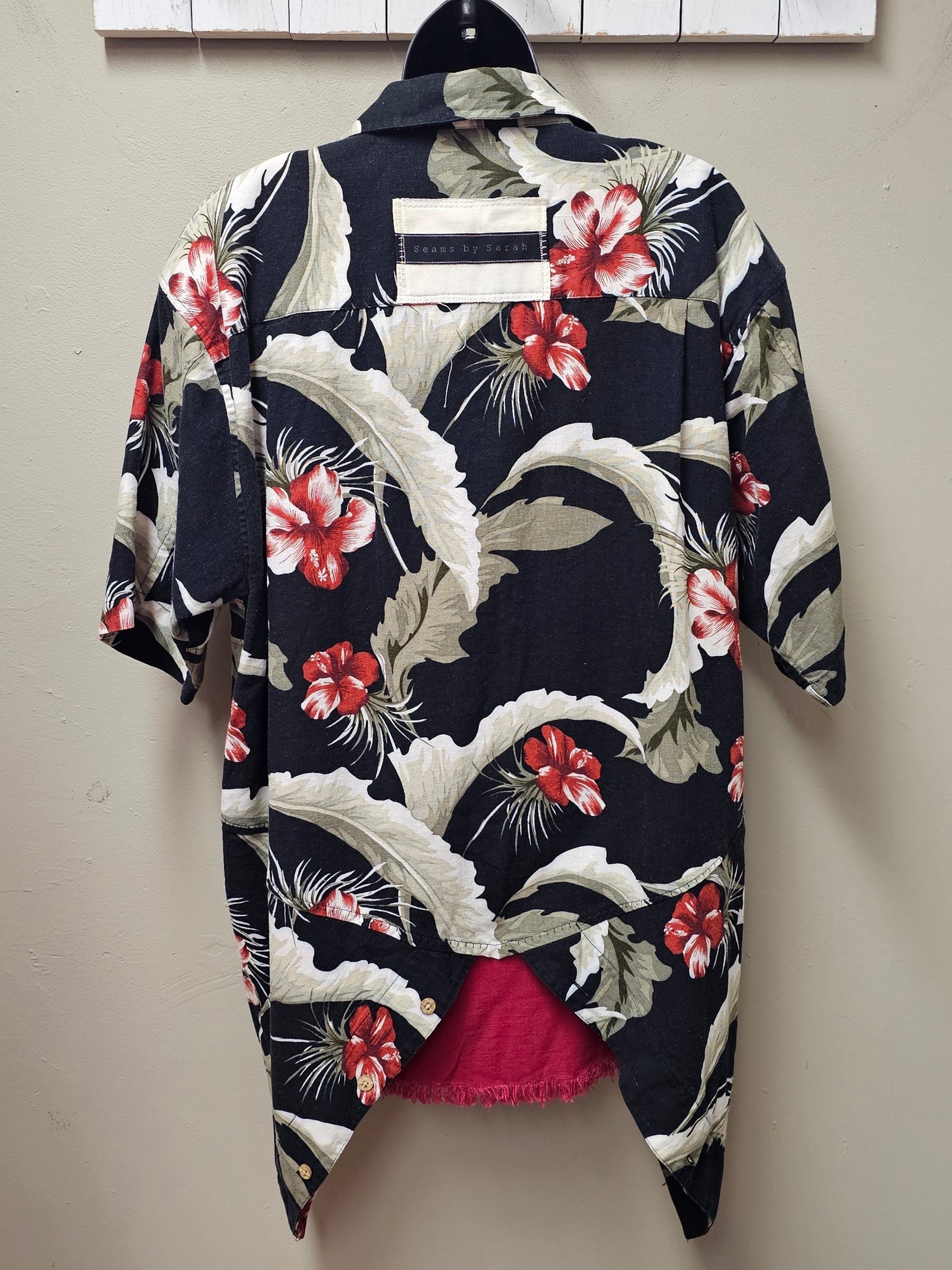 New - Fun Black and Burgundy Cardigan/Jacket Seams by Sarah