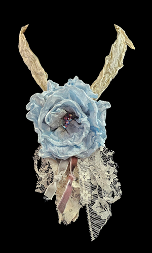 Medium - Vintage-Inspired Handcrafted Fabric Flower Brooch/Necklace