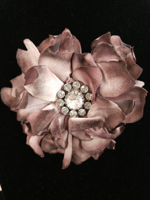 SALE was $34.99 Bohemian Style Handcrafted Fabric Flowers Brooch/Necklace