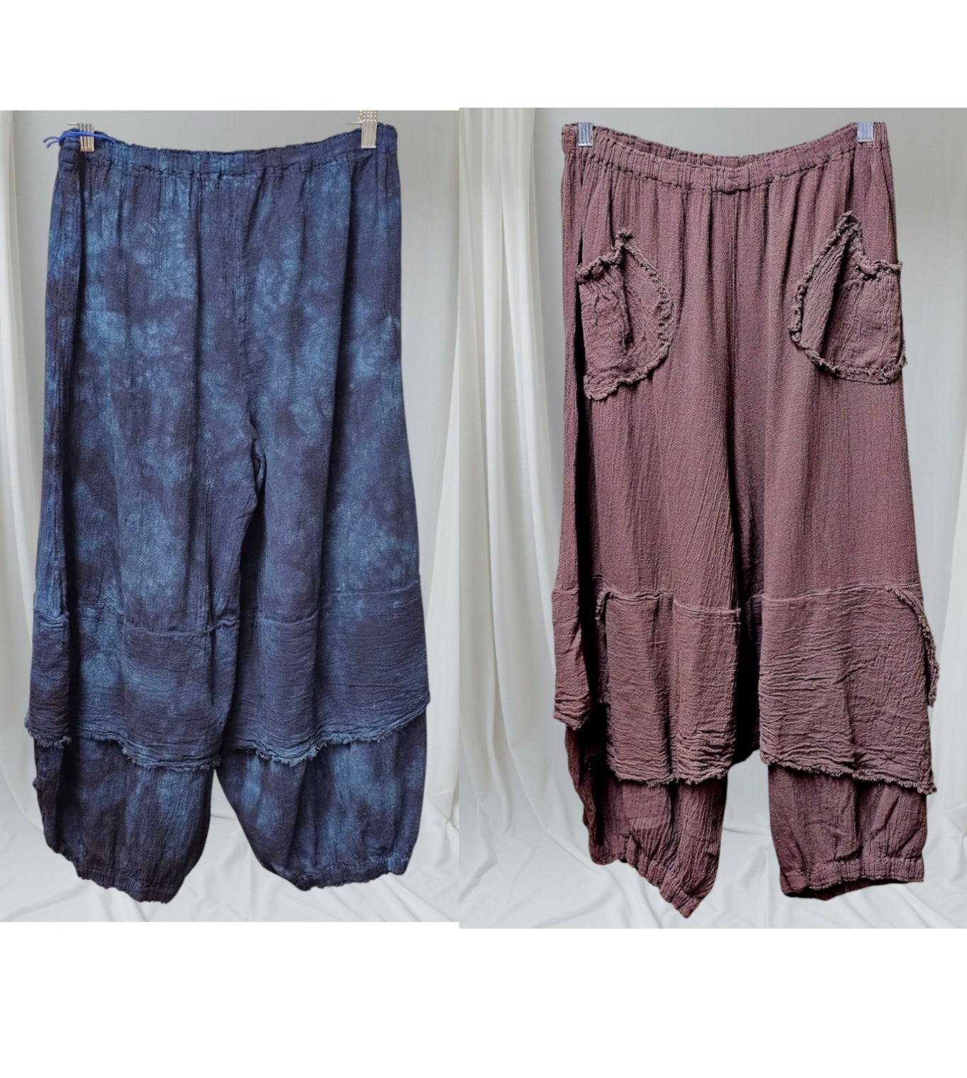 2 NEW Color Ways - Bohemian Style  "Guchi" Pants One Size