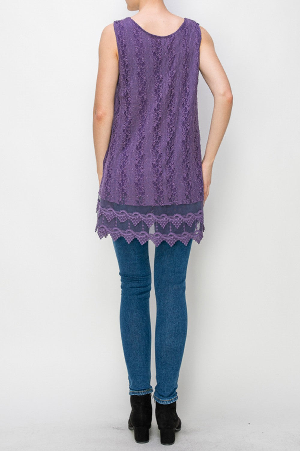 Purple Layered Lace Tunic