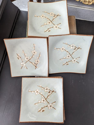 MV Trading Japanese Cheery Blossom Square Small Plates Set of 5