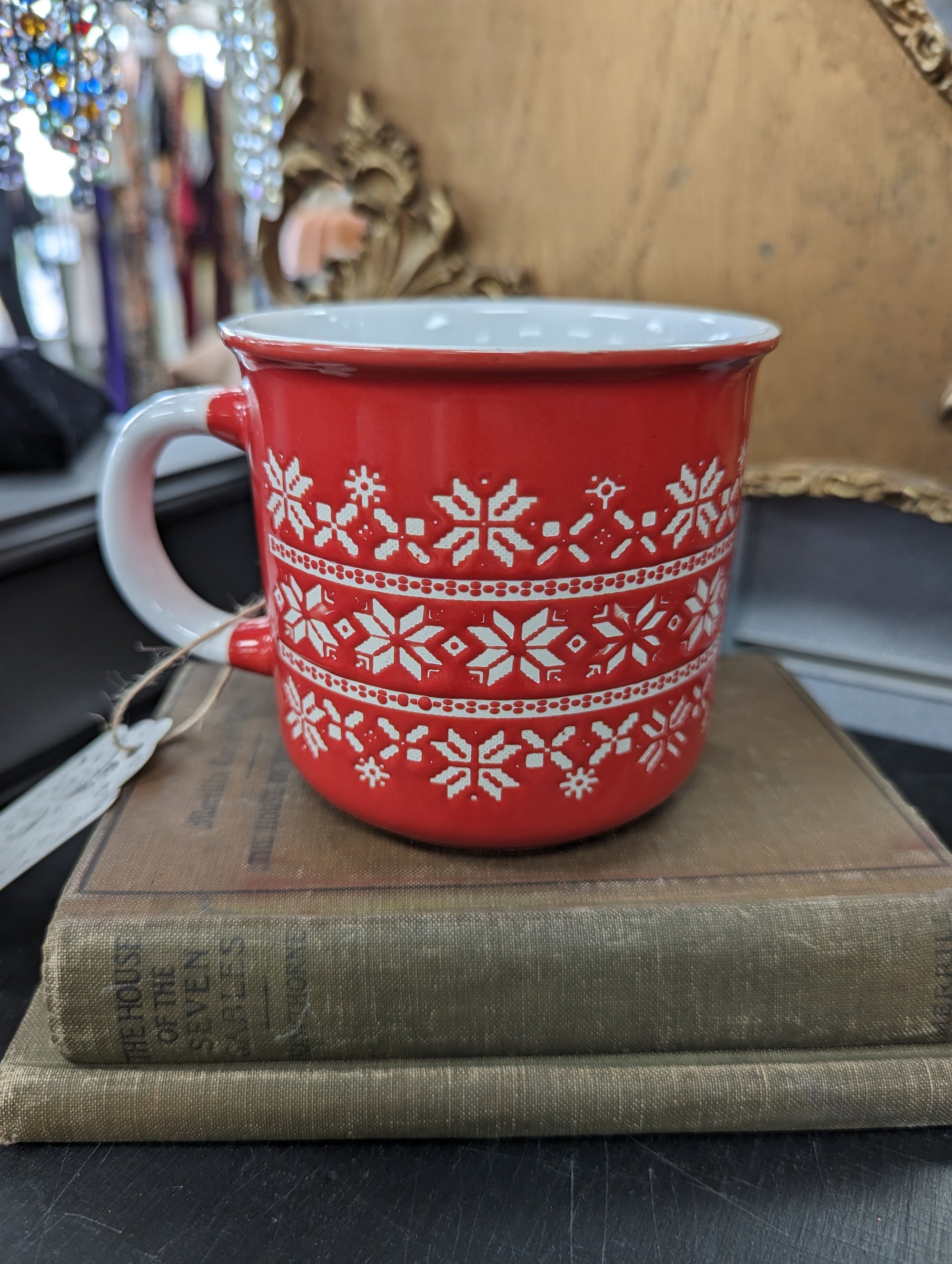 Snowflake Red Mug
