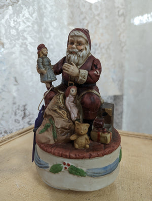 Vintage Musical Santa w/Toys