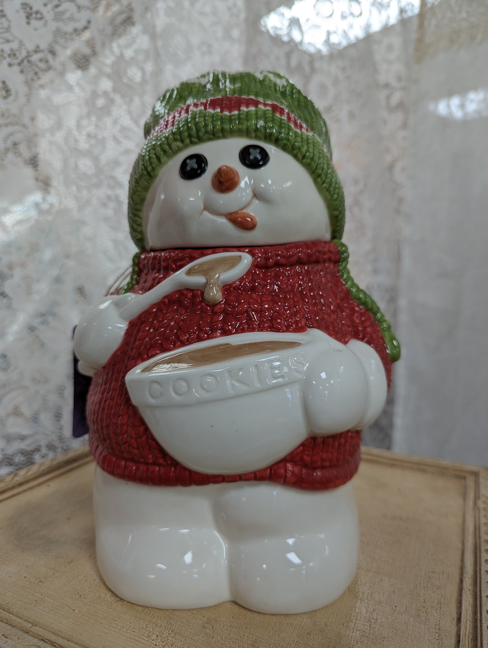 Rare Dept 56 Hand Painted Cookie/Cocoa Jar "Billy Buttons"