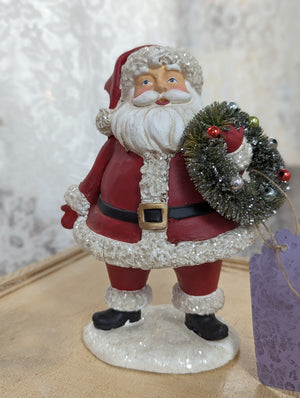 Vintage Santa w/Wreath