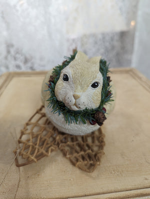 Adorable Snow Shoeing Bunny