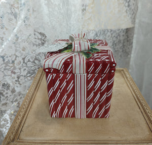 Ceramic Candy Cane Canister