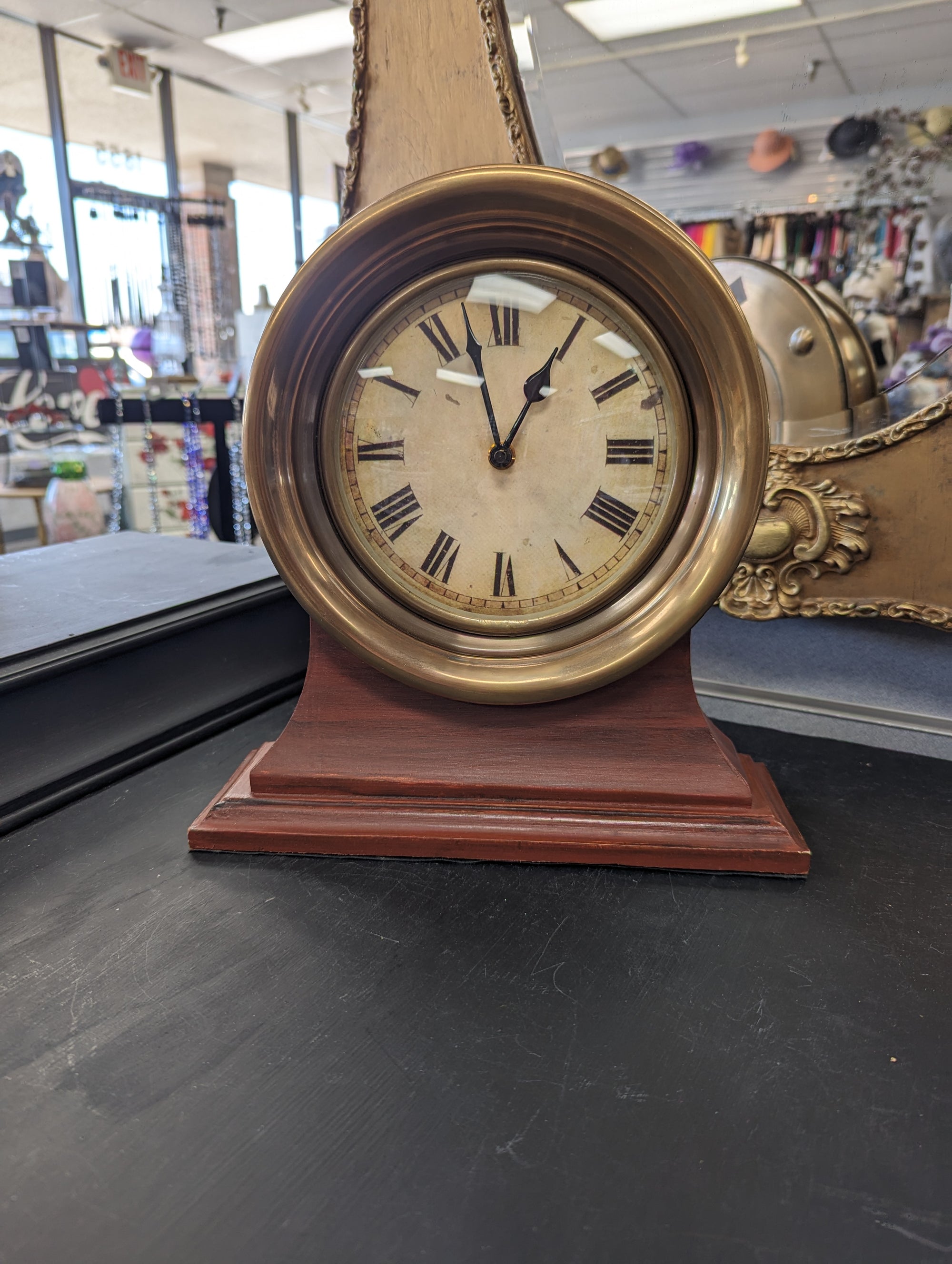 Ships Brass Replica Engine Room Mantle Clock-India