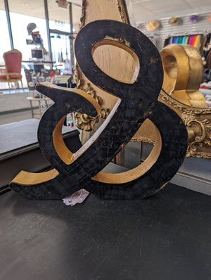 Gold Ampersand Stand alone or Hang