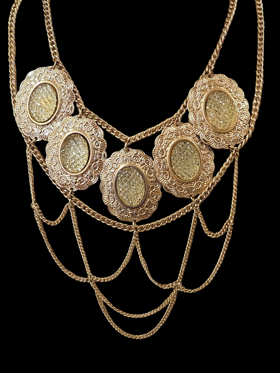 FINAL SALE was $22.99 - Exquisite Bohemian Style Gold Bib Necklace