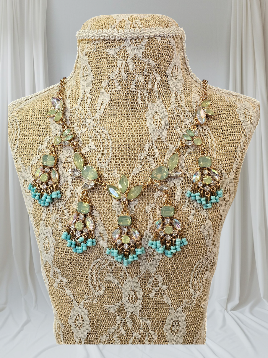 FINAL SALE was $29.99 - 2 Color Ways - Delicate Crystals and Beaded Necklace