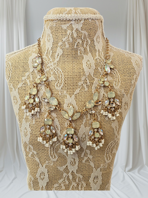 FINAL SALE was $29.99 - 2 Color Ways - Delicate Crystals and Beaded Necklace