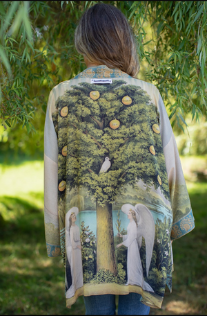 "Tree of Life" Timeless Belted Kimono Jacket