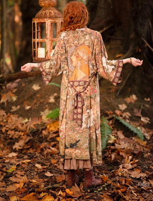 "Dreamweaver"  Zodiac Long Belted Kimono Jacket