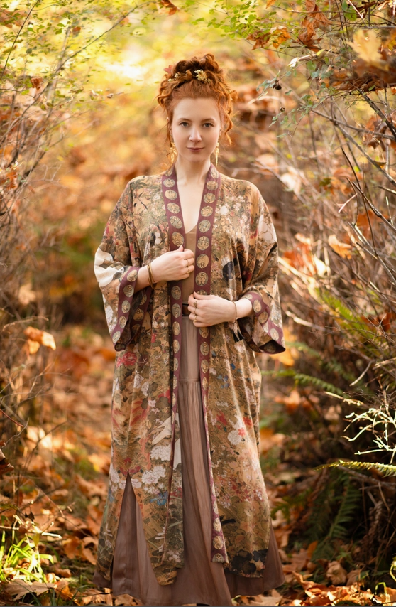 "Dreamweaver"  Zodiac Long Belted Kimono Jacket