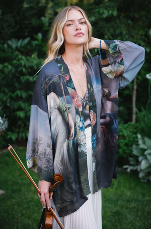 "Reverie" Bold Belted Kimono Jacket