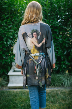 "Reverie" Bold Belted Kimono Jacket