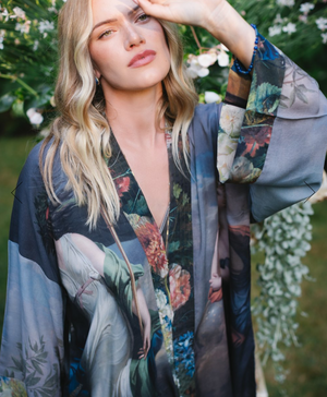 "Reverie" Bold Belted Kimono Jacket