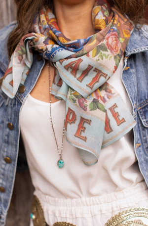 "Love Language"  Bright Bohemian Scarf